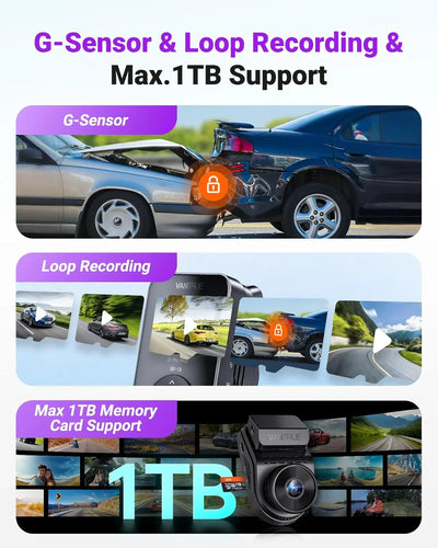 Vantrue S1 Pro Max Dual Dash Cam – 4K Front + 2.5K IP67 Rear, Dual STARVIS 2, HDR Night Vision, 5G Wi‑Fi, GPS - additional view 5