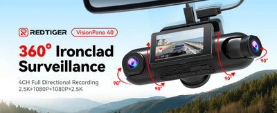 Redtiger VP40 4 Channel 2.5K Dash Cam Dual Sony STARVIS 2 HDR 5.8 Ghz WiFi Parking Monitor Dash Cam - additional view 18