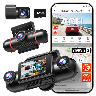 Redtiger VP40 4 Channel 2.5K Dash Cam Dual Sony STARVIS 2 HDR 5.8 Ghz WiFi Parking Monitor Dash Cam - additional view 9