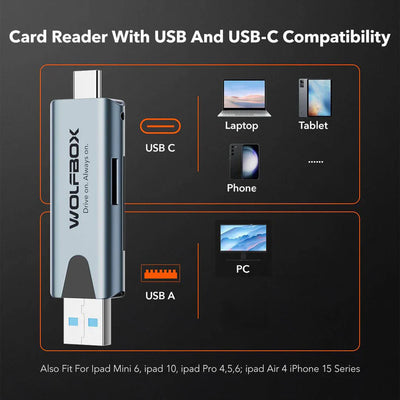 Wolfbox 2-in-1 MicroSD Card Reader - additional view 2