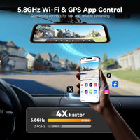 WOLFBOX G850 Pro 4K Wifi ADAS Front and Rear Mirror Dash Cam - additional view 5