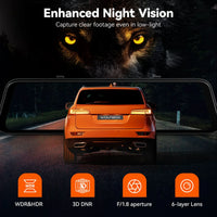 WOLFBOX G850 Pro 4K Wifi ADAS Front and Rear Mirror Dash Cam - additional view 8