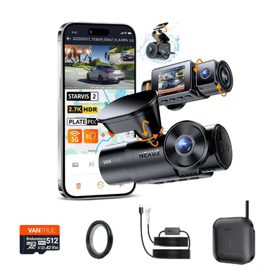 Vantrue N4S + 4G LTE Module + ACC Hardwire Kit + 512GB Card + CPL Bundle