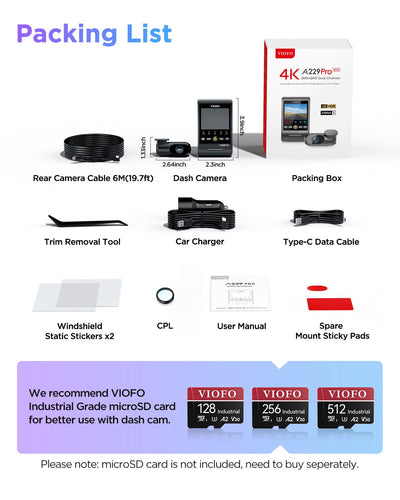 Viofo A229 Pro 2CH Dash Cam – 4K Front & 2K Rear Dual Channel - additional view 18