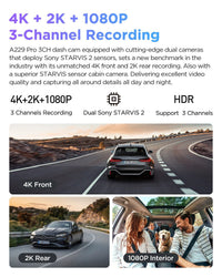 Viofo A229 Pro 4K Dual Front & Interior Dash Cam - additional view 7