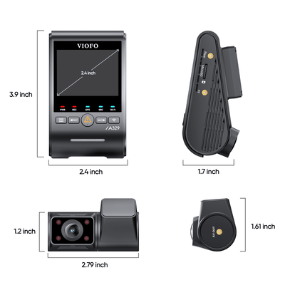 Viofo A329S 2CH IR 4K 60FPS Dash Cam – 4K Front + 2K Fisheye Interior, Sony STARVIS 2, Wi‑Fi 6, GPS, SSD Support - additional view 13