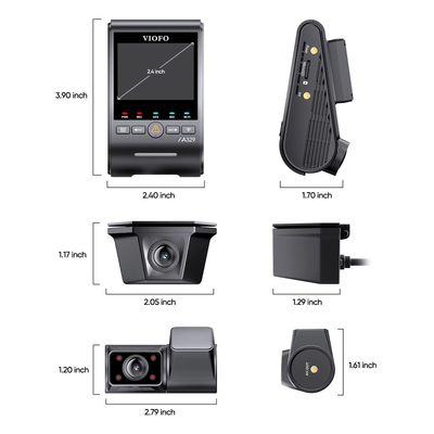 Viofo A329SW 3 Channel Dash Cam – Front 4K 60FPS, 2K Cabin, 2K Rear, Wi‑Fi, Voice Control, Hybrid Parking Surveillance - additional view 11
