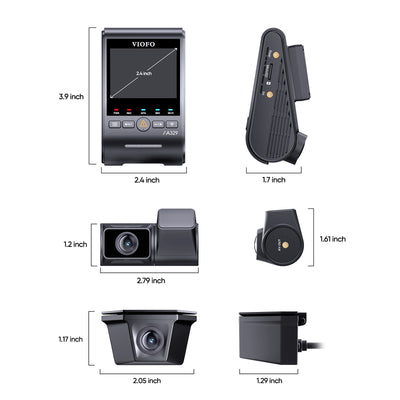 Viofo A329TW 3 Channel Dash Cam – 4K Front, 2K Telephoto 4x Zoom, 2K Waterproof Rear, STARVIS 2, Wi‑Fi 6, GPS - additional view 11