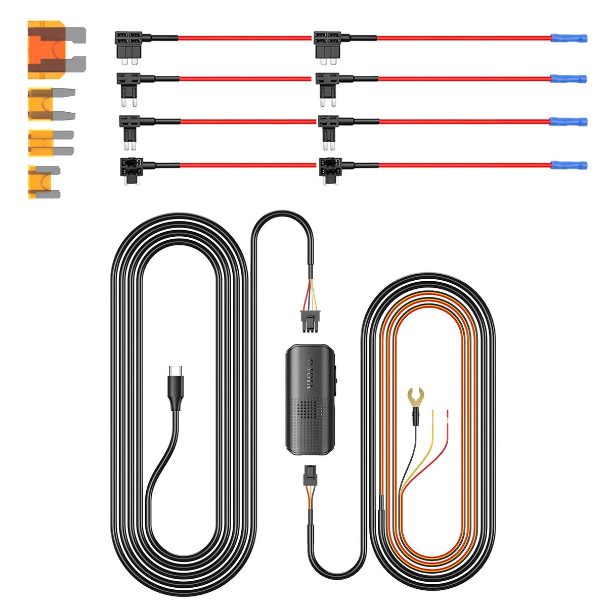 Viofo HK6-A USB-C Hardwire Kit for A149 Pro Parking Mode w/ 8 pcs Fuse Taps