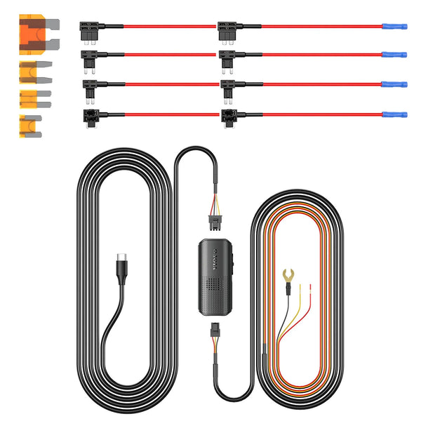 Viofo HK6-A USB-C Hardwire Kit for A149 Pro Parking Mode w/ 8 pcs Fuse Taps
