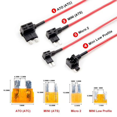 Viofo HK6-F USB-C Hardwire Kit for T330 and T340 w/ 8 pcs Fuse Taps