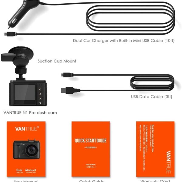 Vantrue N1 Pro 1080P Mini Dash Cam