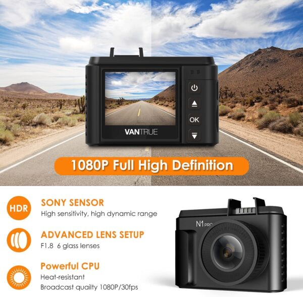 Vantrue N1 Pro 1080P Mini Dash Cam
