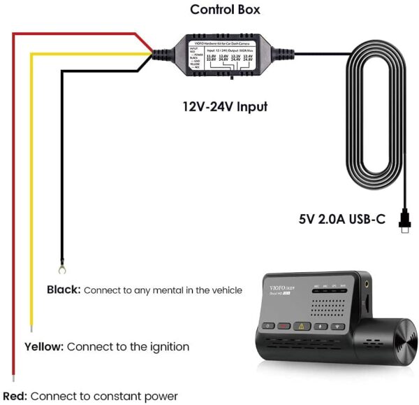 Viofo HK3-C ACC Hardwire Kit for A139 Dash Cam