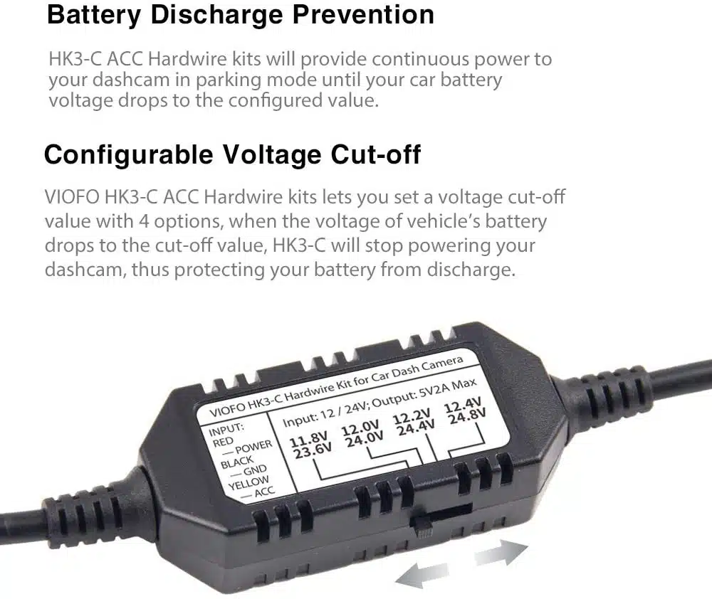 Viofo HK3-C ACC Hardwire Kit for A139 Dash Cam