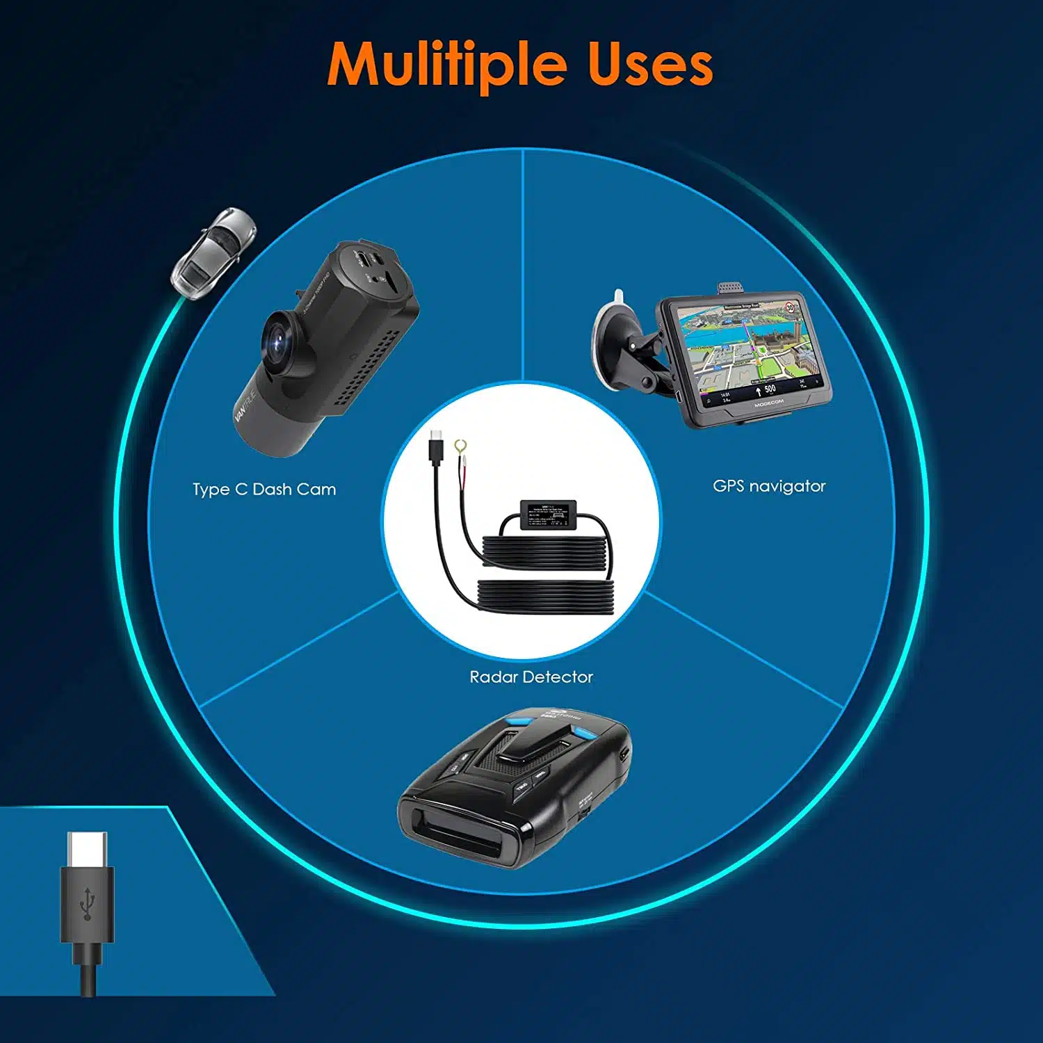 Vantrue Hardwire Kit for N4, N2 Pro (2023) / E1 / E1 Lite / E2 / E3 / S2 / N2S / N1 Pro (2023) / X4S Dash Cam