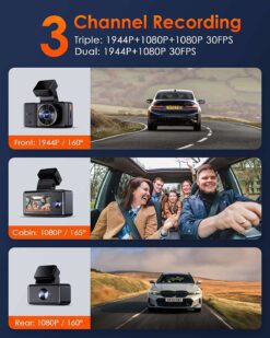 Vantrue E3 3 Channel Dash Cam