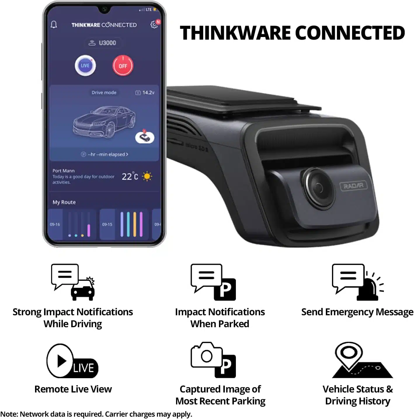 Thinkware U3000 4K Dual Dash Cam