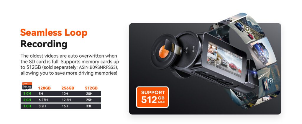 Vantrue N4 Pro 4K 3-Channel Dash Cam | EzDashcam