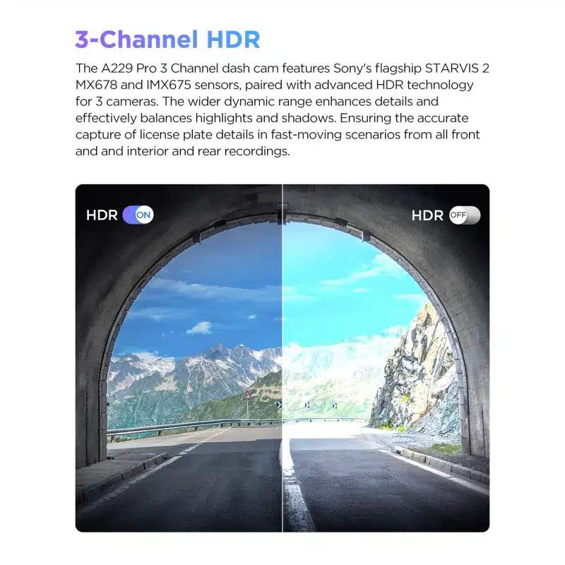 Viofo A229 Pro 4K 3-Channel Dash Cam