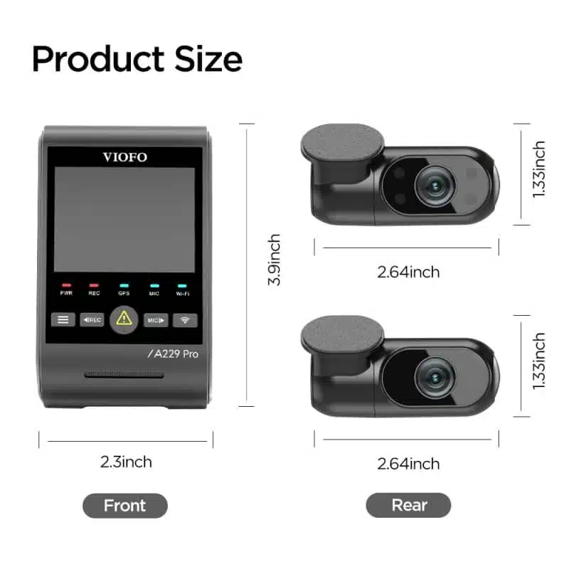 Viofo A229 Pro 4K 3-Channel Dash Cam