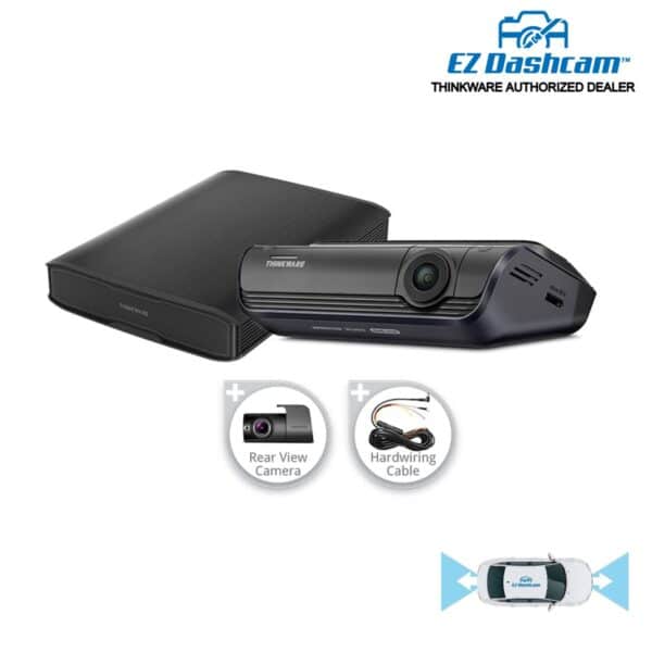 Thinkware Q1000 Dual Dash Cam iVolt Xtra External Battery Pack Bundle