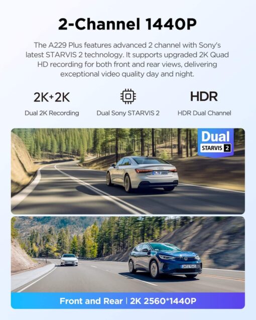 Viofo A229 Plus 2K 2-Channel Dash Cam - Image 5