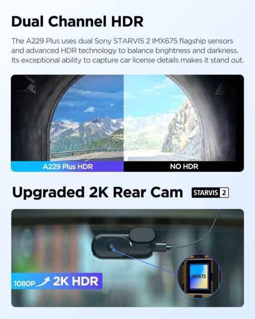 Viofo A229 Plus 2K 2-Channel Dash Cam - Image 2