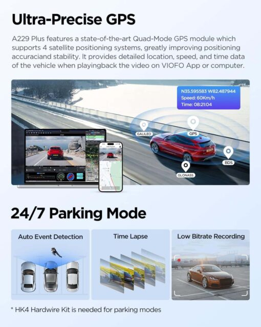 Viofo A229 Plus 2K 2-Channel Dash Cam - Image 6