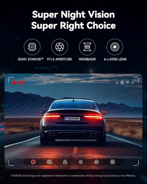 Redtiger F7NP 4K Dual Dash Cam - Image 4