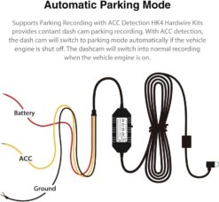 VIOFO Type-C HK4 Hardwire Kit with 8pcs Full Set Fuse for A329, A229, A119MINI2, A139, T130, WM1