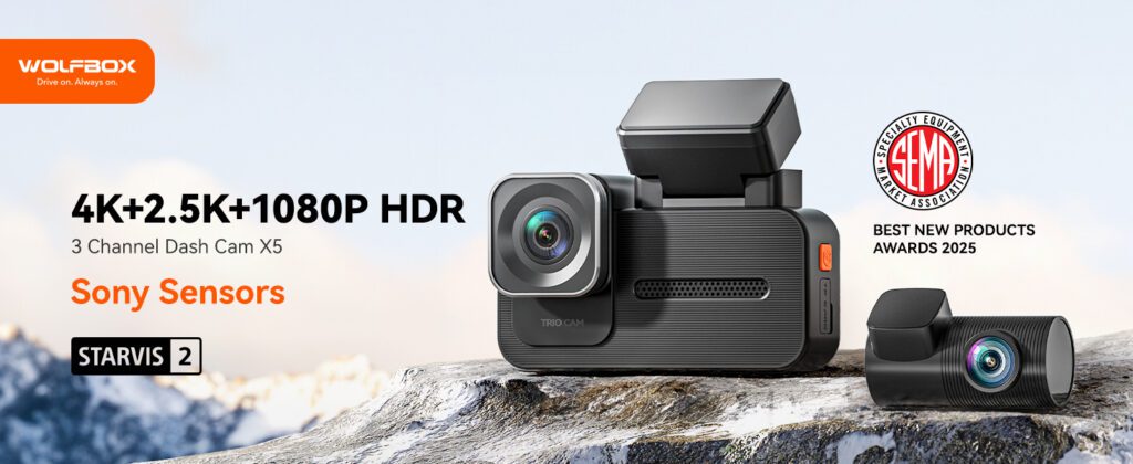 Wolfbox X5 3-CH 4K Dash Cam