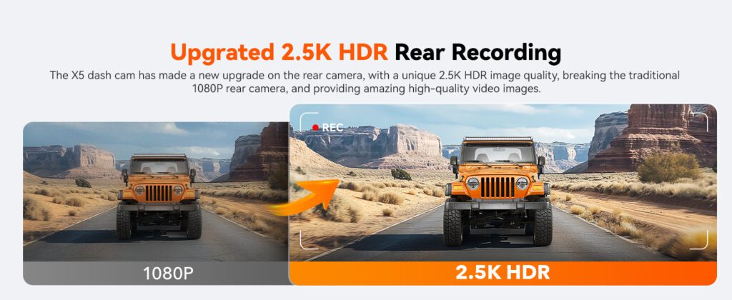 Wolfbox X5 3-CH 4K Dash Cam