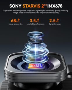 Wolfbox X5 4K 3-Channel Dash Cam