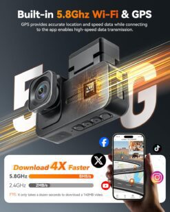 Wolfbox X5 4K 3-Channel Dash Cam