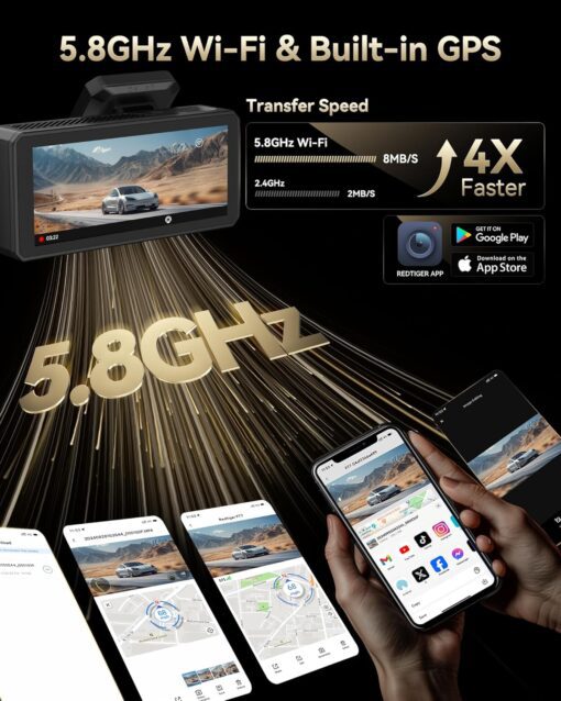 Redtiger F77 Dual 4K Dash Cam