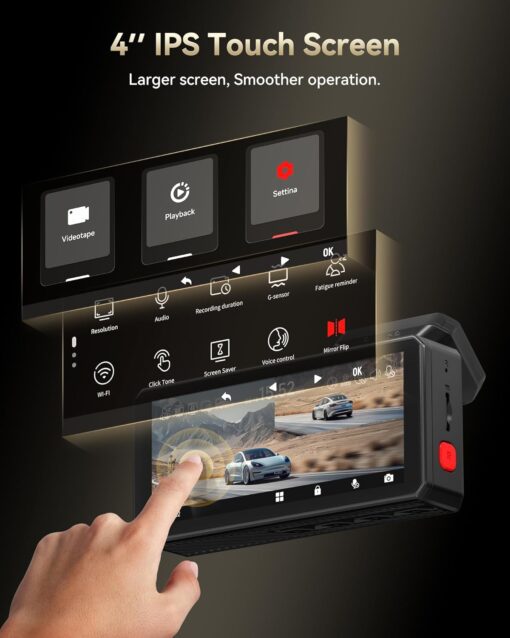 Redtiger F77 Dual 4K Dash Cam