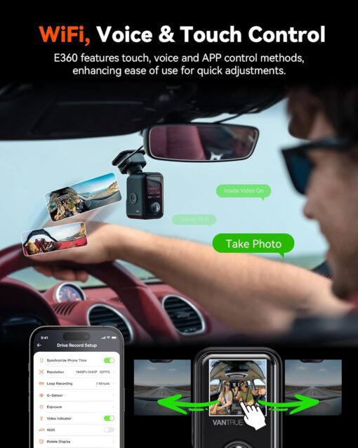 Vantrue E360 5.2K 360° Panoramic Dash Cam - Image 4