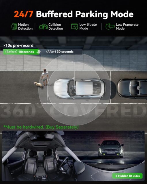 Vantrue E360 5.2K 360° Panoramic Dash Cam - Image 5