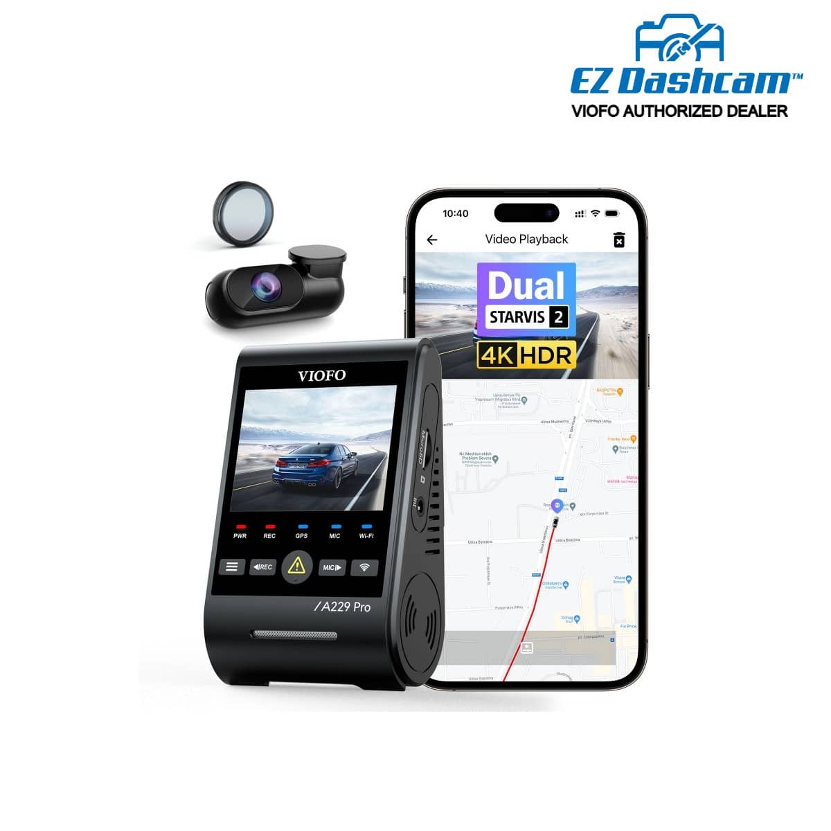 best dash cam-Viofo-A229-Pro-4K-Dual-Dash-Cam