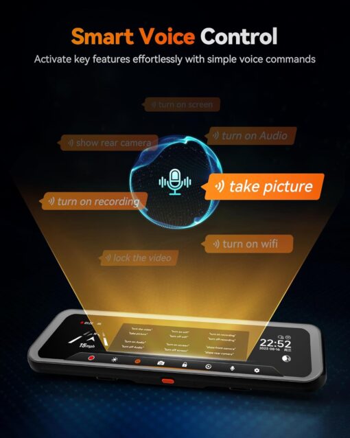 Wolfbox G900 TriPro Cabin Version 3 Channel 4K Rear View Mirror Dash Cam - Image 6