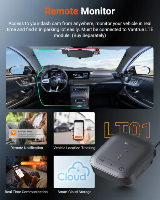 Vantrue N4S 2.7K 3 Channel Dash Cam - Image 7