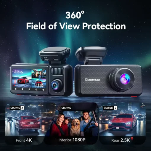 Redtiger F17 Elite 4K 3 Channel Dash Cam - Image 3