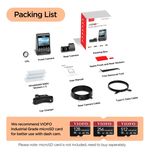 Viofo A329S 4K Dual Dash Cam - Image 7