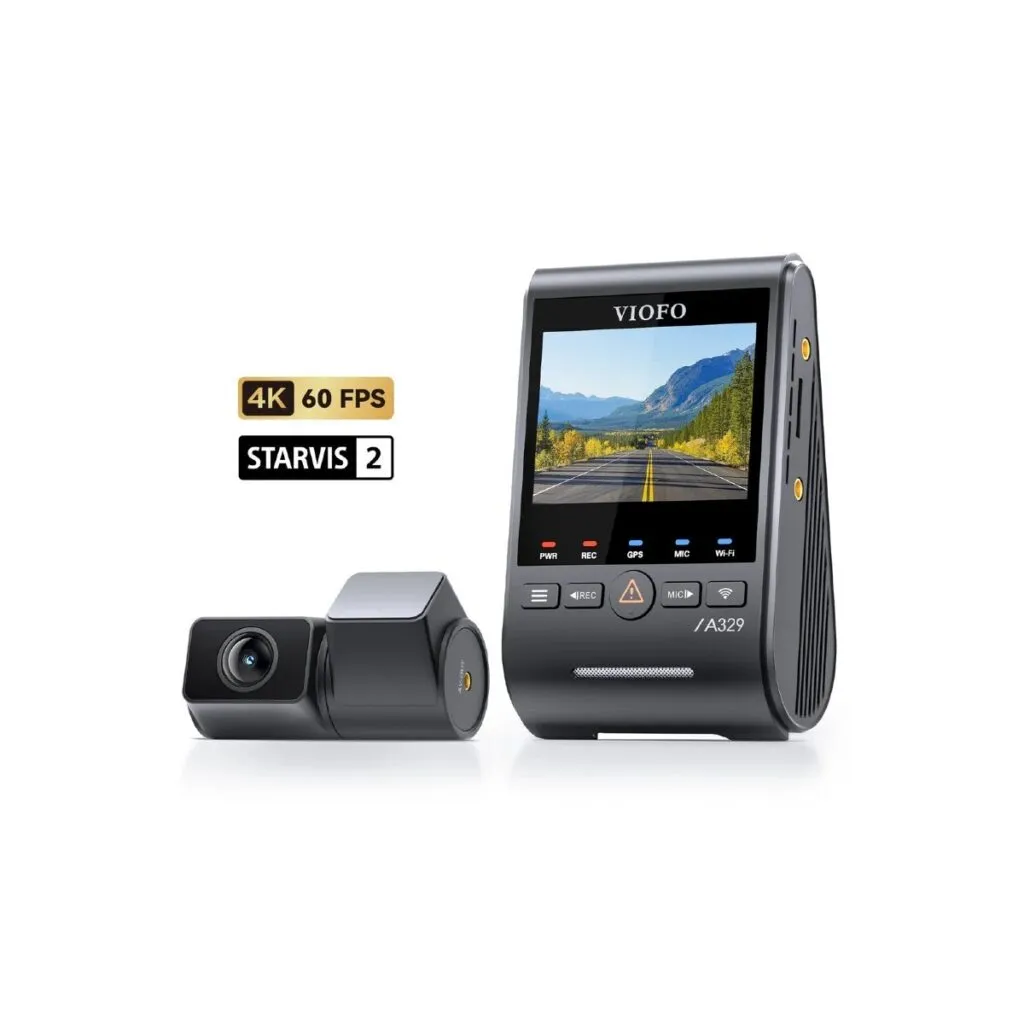 VIOFO A329S 2CH 4K Dash Cam – 4K Front + 2K Rear, Sony STARVIS 2, Wi‑Fi 6, GPS, Parking Mode