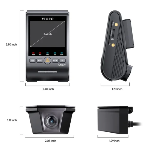 Viofo A329SW 4K Dual Dash Cam with Waterproof Rear Camera - Image 5