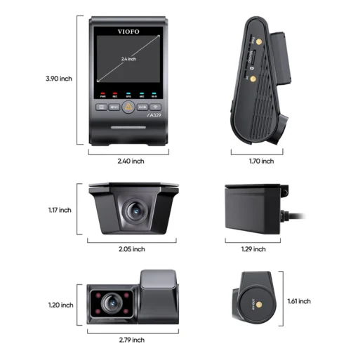 Viofo A329SW 4K 3 Channel Dash Cam with Fisheye Cabin + Waterproof Rear Camera - Image 5