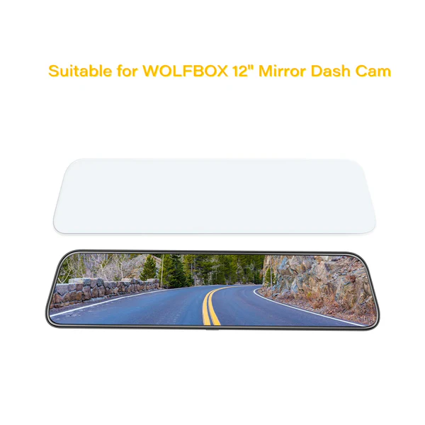 wolfbox 12inch anti glare film for rear view mirror camera 949549