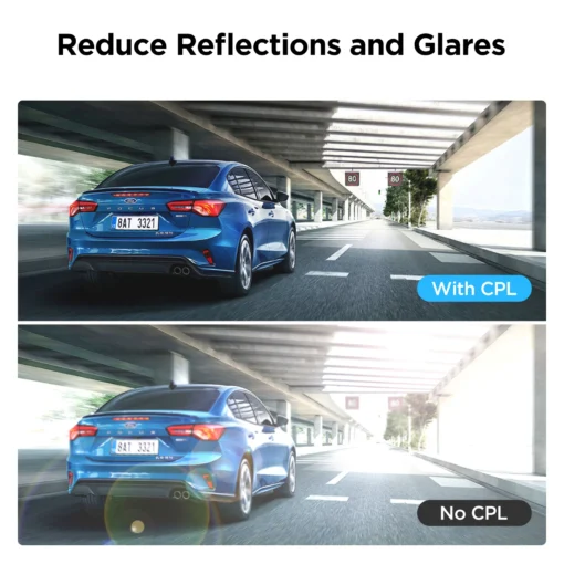VIOFO CPL-600 Rear Filter, Anti-Glare Circular Polarizing Lens for RTC420/A329S/A329T Series - Image 3