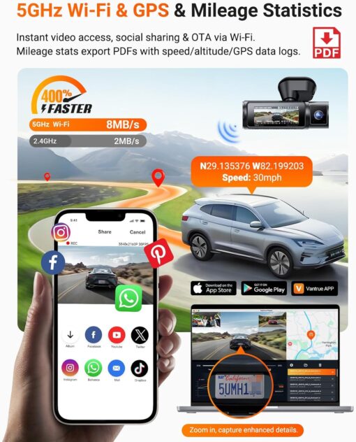 Vantrue N4 Pro S 4K 3 Channel Dash Cam - Image 7
